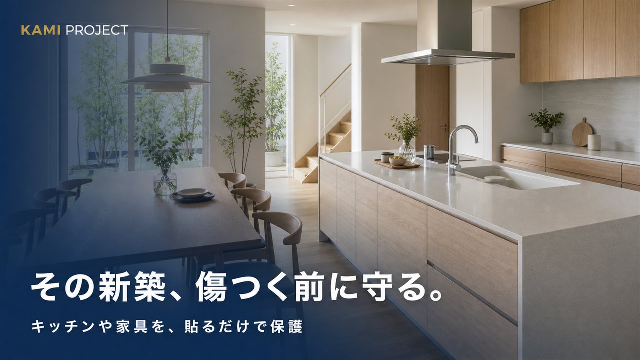 新築・新居のキッチンや家具を傷つく前に守る｜KAMI PROJECT